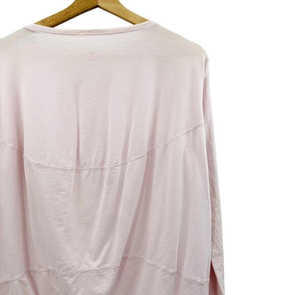 Lululemon light pink slouch back long sleeve tee - Picture 4 of 4